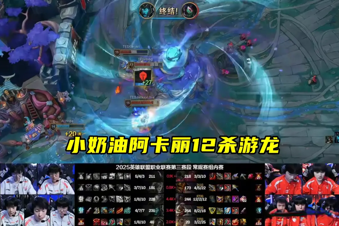 AL打出, 开了不少波, TES锁定